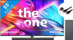 Philips The One 55PUS8909 - Ambilight (2024) + Soundbar + Hdmi kabel
