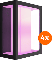 Philips Hue Impress muurlamp White and Color zwart breed 4-pack