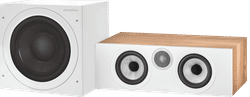 Bowers & Wilkins HTM6 S3 Bruin + ASW608 Wit