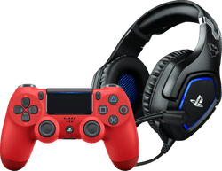 Sony Dualshock 4 Controller Rood + Trust GXT 488 FORZE Gaming Headset