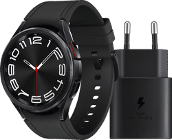 Samsung Galaxy Watch 6 Classic Zwart 43mm + Samsung Oplader