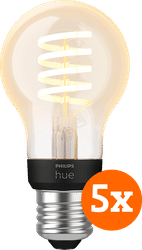 Philips Hue Filamentlamp White Ambiance Standaard E27 5-pack