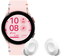 Samsung Galaxy Watch FE Roze + Buds FE Wit