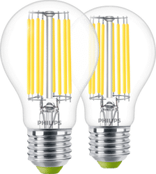 Philips LED Filament lamp - 4W - E27 - warm wit licht 2-pack