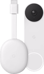 Google Chromecast HD met Google TV + Google Nest Doorbell