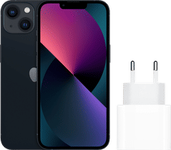 Apple iPhone 13 128GB Zwart + Apple Usb C Oplader 20W
