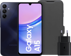 Samsung Galaxy A15 128GB Zwart 5G + Accessoirepakket