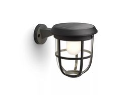 Philips Radii aurinkokennovalaisin 1,3W, Seinävalaistus ulkotiloihin, Musta, Muovi, IP44, Patio, Puutarha, III