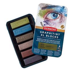 Derwent XL Graphitint Blocks 6 stk tin