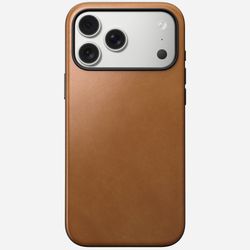 Nomad Modern-deksel i skinn til iPhone 17 Pro Max, English Tan