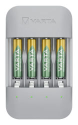 Varta Eco Charger Pro, Nikkelmetallhydrid (NiMH), Kortslutning, AA, AAA, 4 stykker, Batterier medfølger