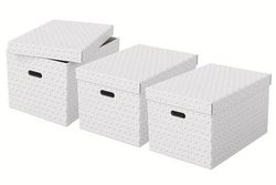 Esselte - Gaveeske - stor - 51 cm x 35.5 cm x 30.5 cm - hvit - pakke av 3