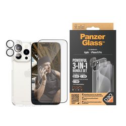PanzerGlass™ | 3-i-1 beskyttelsespakke | Apple iPhone 15 Pro