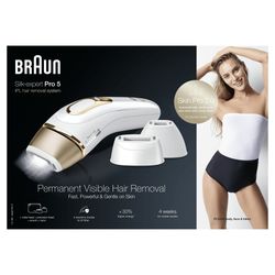 Braun Silk-expert Pro 5 PL5243 IPL-hårfjerner, hvit og gull