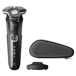 Philips S5898/35 rakapparat för våt- och torrakning, SteelPrecision-blad, svart