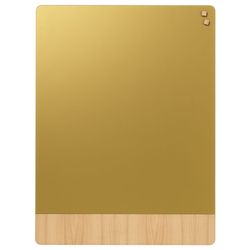 Magnetisk NAGA glastavle 120x90 cm mat glas guld med egefiner