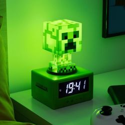 Paladone Creeper Icon, Digital vekkerklokke, Minecraft, Creeper, firkant, Grønn, 12/24h