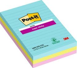 3M 7100234251, Rektangel, Grønn, Rosa, Turkis, Papir, 101 mm, 152 mm, 90 ark