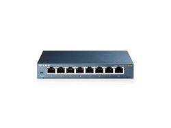 TP-Link TL-SG108 8-port Metal Gigabit Switch - Switch - ikke-styrt - 8 x 10/100/1000 - stasjonær