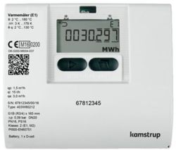 Varmemåler MULTICAL® 403 2,5M³/H / 190mm / 1" med batteri for returmontage