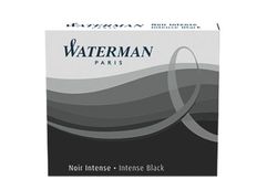 Waterman S0110940, Svart, Svart, Hvit, fyllepenn, 6 stk