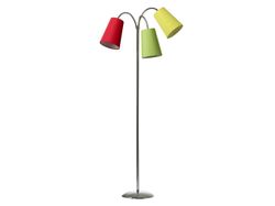 Salsa gulvlampe krom inkl. rød, grønn og gul skjerm