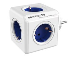 Allocacoc PowerCube original - Kraftdistributionsenhet - AC 100-240 V - utgångskontakter: 5 - blå
