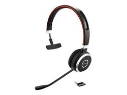 Jabra Evolve 65 MS mono - Hodesett - on-ear - konvertibel - Bluetooth - trådløs - NFC - USB - Certified for Skype for Business