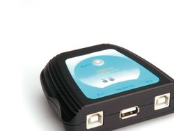 VALUE Manual USB 2.0 Printer Switch, 2 Ports, Koblet med ledninger (ikke trådløs), 70 x 25 x 90 mm, 2 x USB