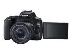 Canon EOS 250D - Digitalkamera - SLR - 24.1 MP - APS-C - 4 K / 25 fps - 3x optisk zoom EF-S 18-55 mm IS STM lins - Wi-Fi, Bluetooth - svart