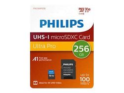 Philips FM25MP65B/00, 256 GB, MicroSDXC, Luokka 3, UHS-I, 100 MB/s, Class 3 (U3)