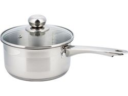 King Hoff KINGHoff kasserolle i rustfritt stål med lokk, Ø14 cm, 1 l, KH-4322