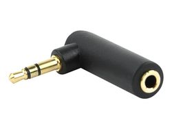 Cablexpert - Rettvinklet adapter - mini-phone stereo 3.5 mm hunn til mini-phone stereo 3.5 mm hann høyrevinklet