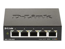 D-Link DGS 1100-05V2 - Switch - smart - 5 x 10/100/1000 - skrivbordsmodell - AC 100/240 V
