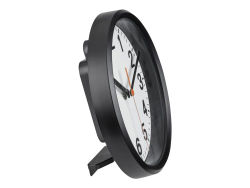 TFA - Klokke - kvarts - skrivebord, veggmonterbar - 17.7 cm - ramme: svart