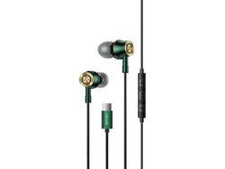 USAMS stereohodetelefoner EP-43 i metall USB-C grønn HSEP4302