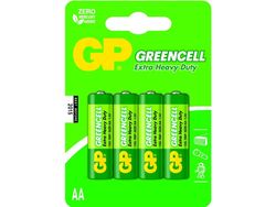 GP Batteries Greencell AA, Engångsbatteri, AA, Zinkklorid, 1,5 V, 4 st, grönt
