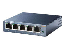 TP-Link TL-SG105 5-Port Metal Gigabit Switch - Switch - ikke-styrt - 5 x 10/100/1000 - stasjonær