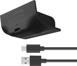 SPEEDLINK PULSE X Play & Charge Power Kit, Xbox Series X, Spillkontrollerbatteri, Sort, 3 m, 8 timer, Nikkelmetallhydrid (NiMH)