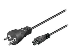 MicroConnect - Strömkabel - Typ K (hane) till IEC 60320 C5 - AC 250 V - 2.5 A - 1 m - svart