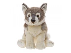 Ulv-maskot grå 23 cm