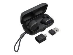 Logitech Zone True Wireless - True wireless-hodetelefoner med mikrofon - i øret - Bluetooth - aktiv støydemping - grafitt