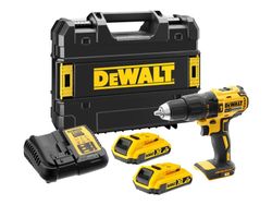 DeWALT DCD778D2T-QW - Slagborr/skruvdragare - sladdlös - 2 hastigheter - säkrad chuck 13 mm - 65 N·m - 2 batterier - 18 V