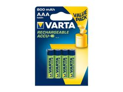 Varta Rechargable Accu - Batteri 4 x AAA-type - NiMH - (ladbare) - 800 mAh
