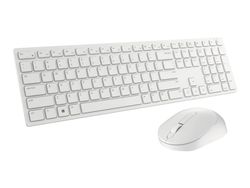 Dell Pro KM5221W - Tastatur- og mussett - trådløs - 2.4 GHz - QWERTY - Pan Nordic - hvit - med 3 years NBD Advance Exchange