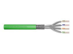 DIGITUS Professional - Samlet kabel - 100 m - 7.9 mm - S/FTP - simpleks - CAT 8.2 - halogenfri - grønn