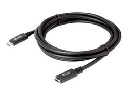 Club 3D CAC-1529 - USB-förlängningskabel - USB-C (hane) till USB-C (hona) - 20 V - 3 A - 2 m - dubbelriktad, 4K60Hz stöd