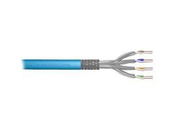 DIGITUS Professional - Installation cable - 7 mm - S/FTP - simpleks - CAT 6a - halogenfri, riser, solid, campus - lys blå, RAL 5012