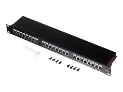 Netrack - Koblingspanel - CAT 6 - RJ-45 X 24 - svart - 19"