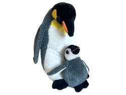 Mascot pingvin med barn 25 cm